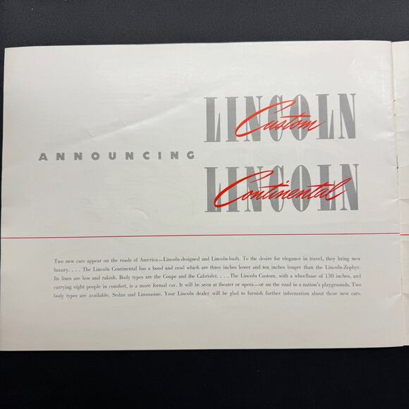 1941 Lincoln Zephyr V-12 Original Sales Brochure - Picture 6 of 7